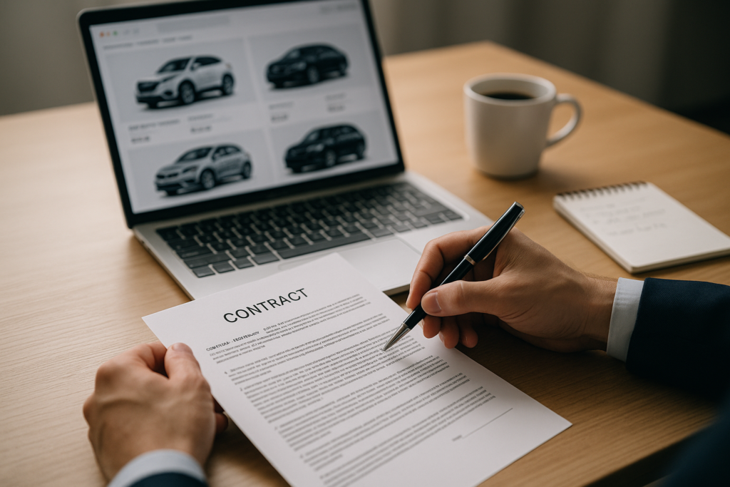 Análise detalhada das cláusulas de rescisão e quilometragem num contrato de renting automóvel