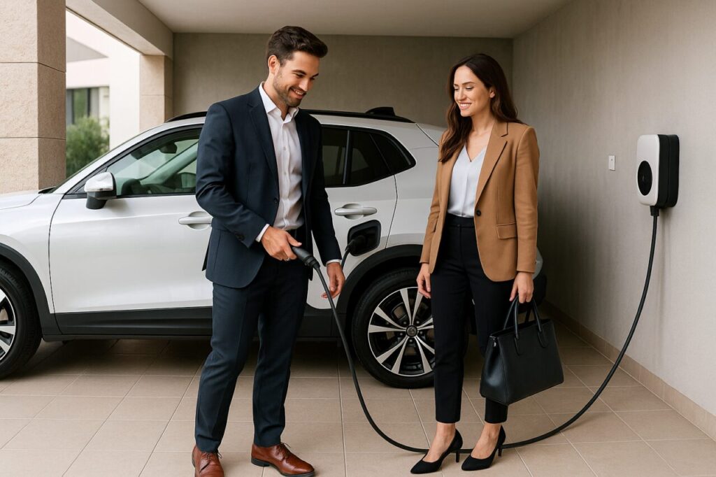 Carregar carro híbrido plug-in em casa, renting PHEV para particulares em Portugal