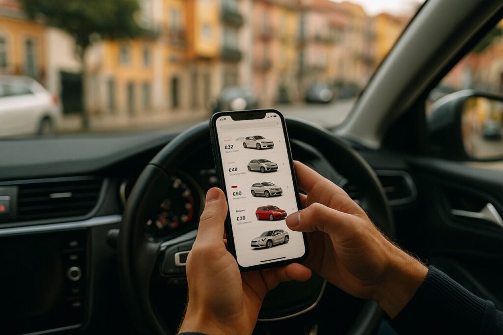 Comparar ofertas de renting de carros em Portugal no telemóvel