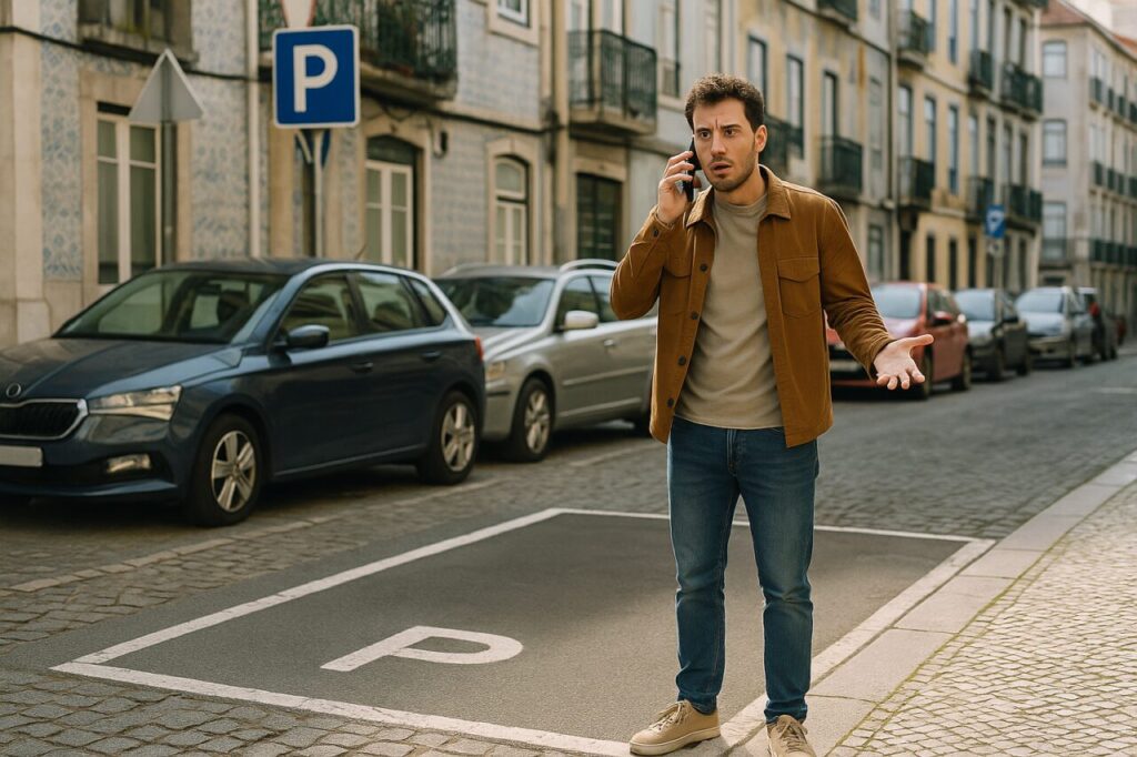 Condutor a contactar empresa de renting após carro rebocado em zona urbana portuguesa