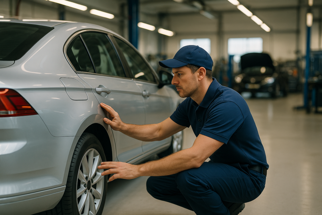 Oficina autorizada a reparar carro de renting após sinistro em Portugal