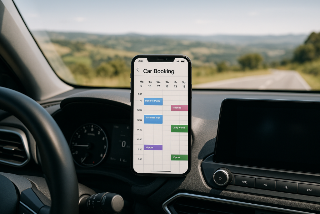 Calendário partilhado para organizar utilização de carro de renting