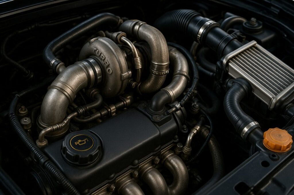Motor de carro com turbocompressor e sistema de arrefecimento, manutenção preventiva e proteção do óleo