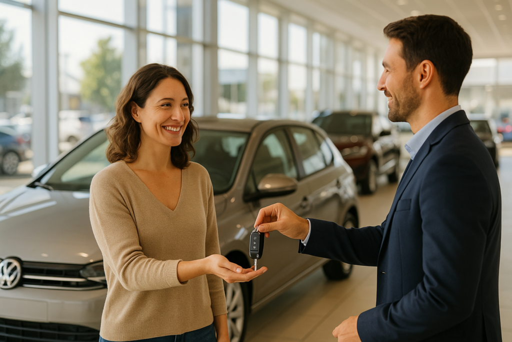 Cliente a receber viatura de substituição de empresa de renting em Portugal